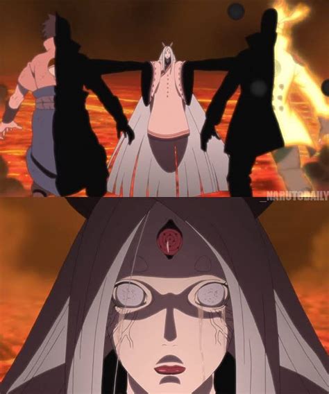 Kaguya con sus dos hijos