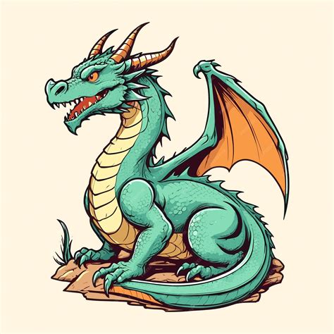 Ilustración de un dragón en estilo anime