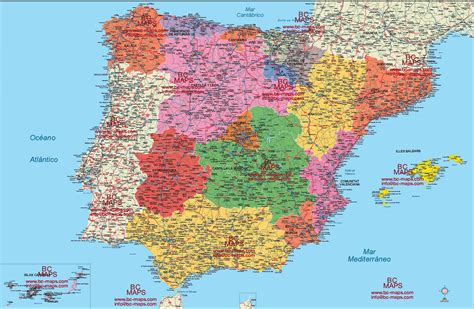 Mapa de España con logos de Panini y DC