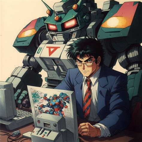Go Nagai dirigiendo una obra de arte