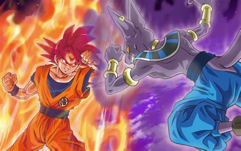 Comparativa de poder entre Goku y Beerus en Super Saiyan God