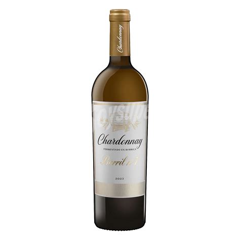 Botella de vino blanco Chardonnay