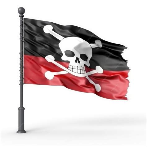 Bandera pirata con una calavera y tibias cruzadas