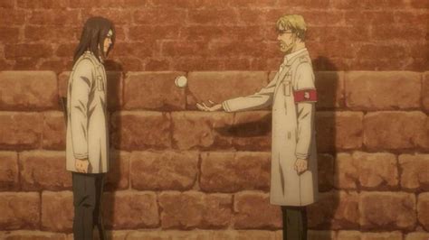 Zeke y Eren discutiendo el plan de eutanasia
