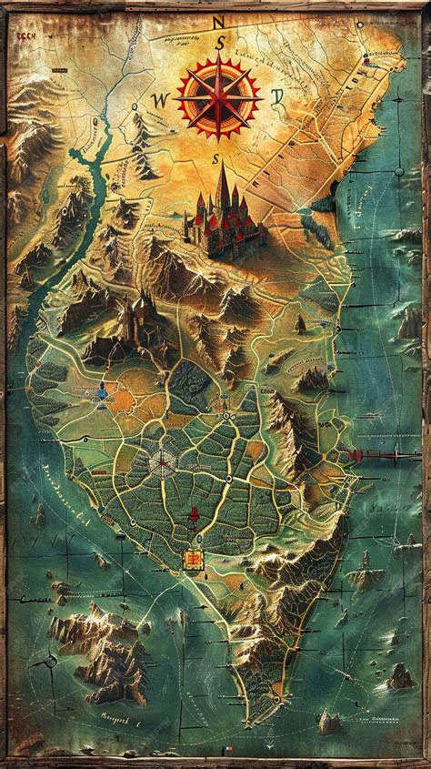 Mapa de un reino de fantasía