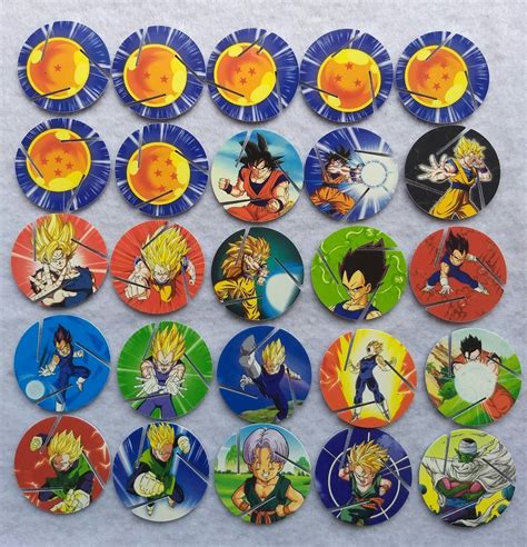 Colección de tazos de Dragon Ball Z de Matutano