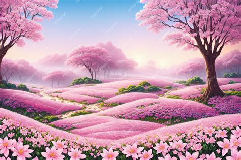 Paisaje colombiano con árboles y flores