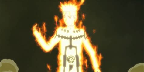 Naruto en modo chakra del Nueve Colas