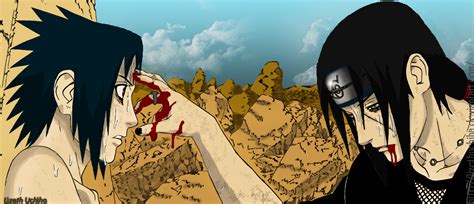 Sasuke y Itachi en su enfrentamiento final