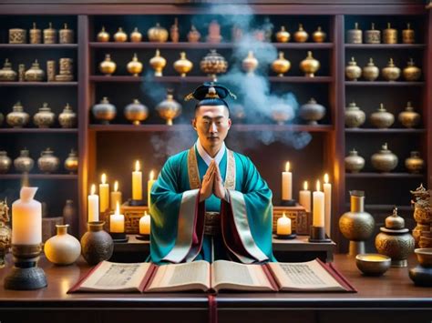 Nie Li practicando alquimia