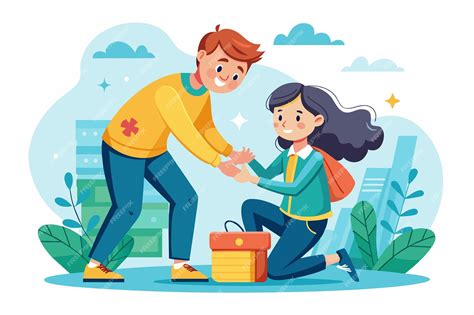 Ilustración cómic sobre ayuda al desarrollo