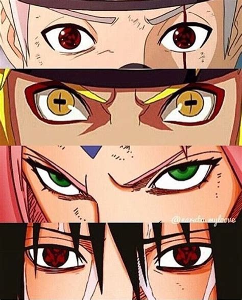 Ojos de personajes de Naruto