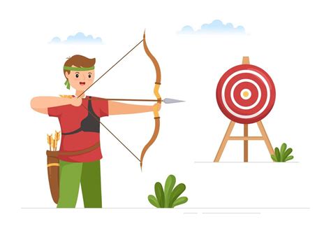 Ilustración de Green Arrow con su arco y flecha.