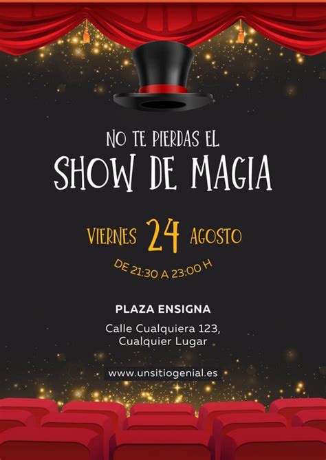 Cartel promocional de un show de 