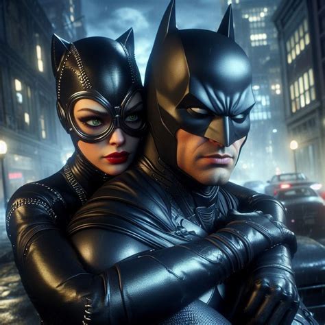 Ilustración de Batman y Gatúbela enfrentándose al Joker