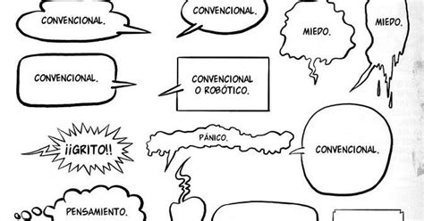 Ejemplos de diferentes formas de bocadillos y su significado