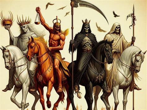 Ilustración de los Jinetes del Apocalipsis en 