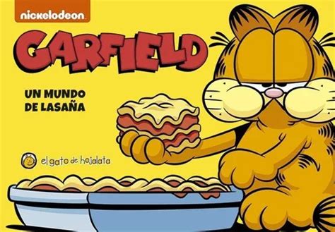 Viñeta clásica de Garfield comiendo lasaña.