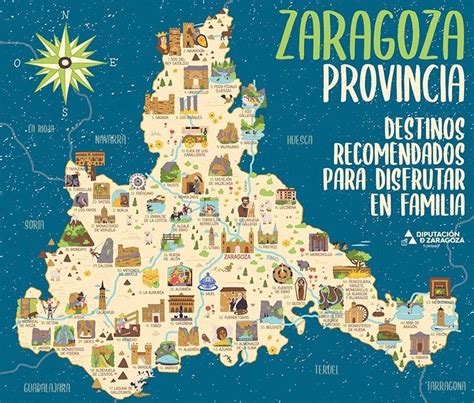 Mapa de Zaragoza destacando locales de ocio y cultura