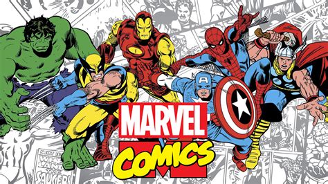 Ilustración de personajes de Marvel Comics