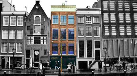 La casa de Prinsengracht No. 263, Ámsterdam, donde Ana Frank y su familia se escondieron.