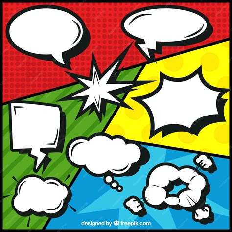 Bocadillos de cómic con formas creativas