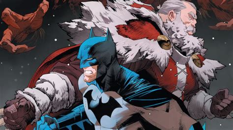 Ilustración de Santa Claus y Batman juntos en Gotham