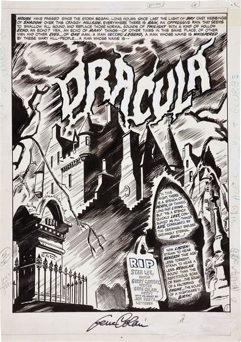 Gene Colan's artwork for Tomb of Dracula