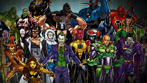 Montaje de varios villanos icónicos de DC Comics