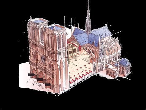Detalle arquitectónico gótico de Notre Dame