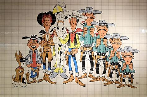 Ilustración de los hermanos Dalton como personajes de Lucky Luke