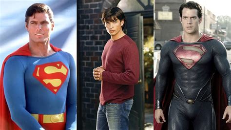 Diversas versiones del traje de Superman a lo largo del tiempo
