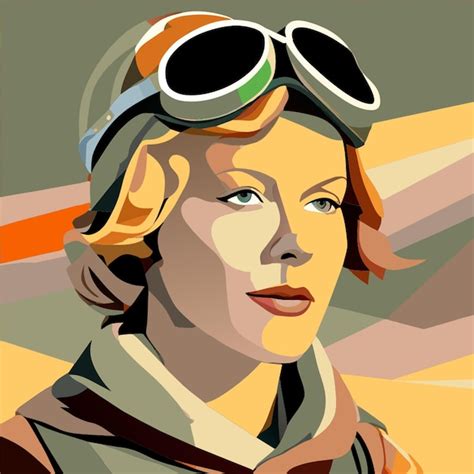 Retrato de Amelia Earhart