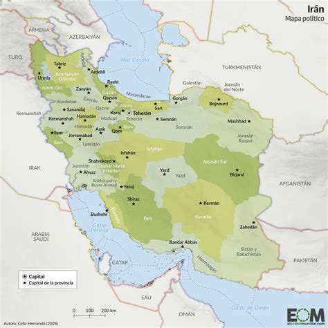Mapa de Irán con puntos de interés históricos