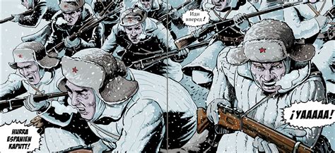 Ilustración de Teodoro Recuero en el frente ruso