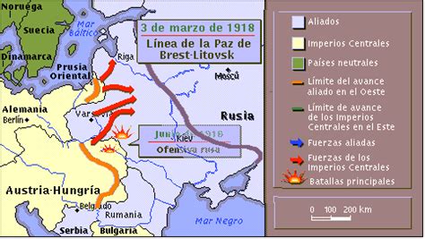 Mapa del Frente Oriental durante la Segunda Guerra Mundial