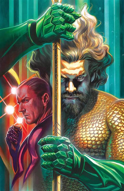 Ilustración de Aquaman en acción
