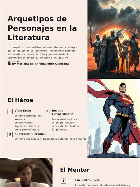 Infografía sobre diferentes arquetipos de personajes en cómics eróticos