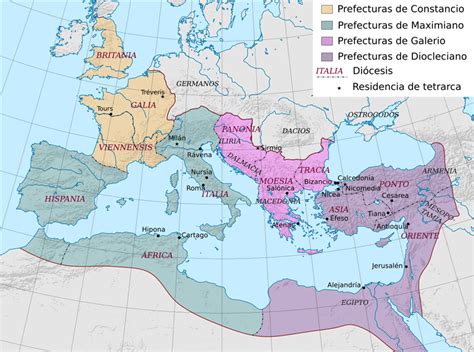 Mapa del Imperio Romano en el siglo III