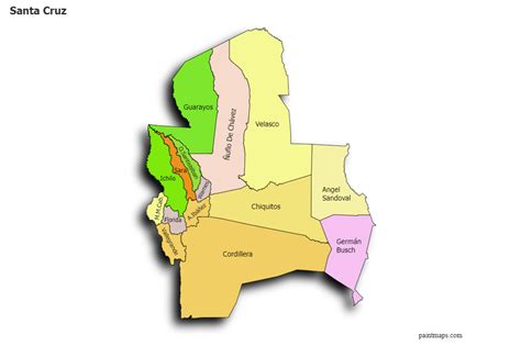 Mapa de Santa Cruz con puntos de interés