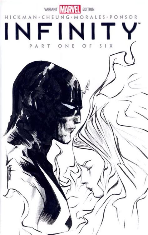 Ilustración de Black Bolt y Medusa por Jae Lee
