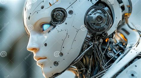 Un robot futurista con detalles brillantes