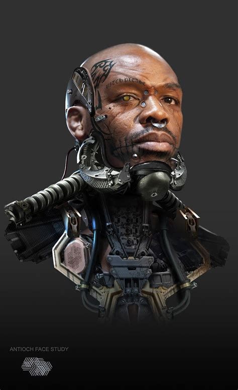 Concept art de Alita en estilo cyberpunk