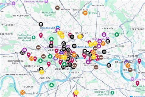 Mapa de Londres victoriano con puntos de interés de la trama