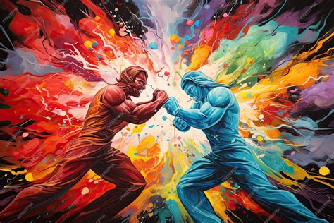 Representación artística de una batalla contra los marcianos