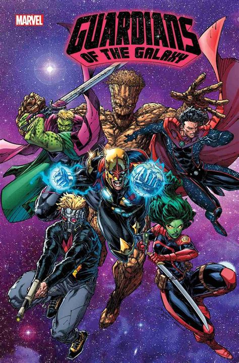 Estanterías de cómics de Guardianes de la Galaxia en una tienda