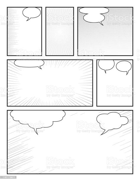 Plantilla de cómic en Procreate con capas y guía de dibujo activada