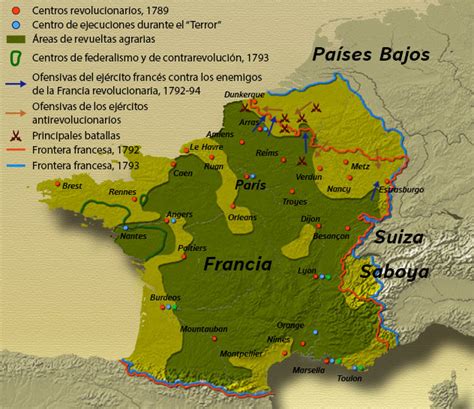 Mapa de París durante la Revolución Francesa