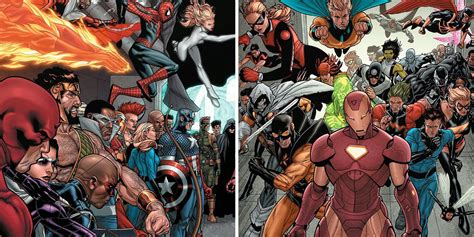 Personajes de Marvel divididos en equipos durante 