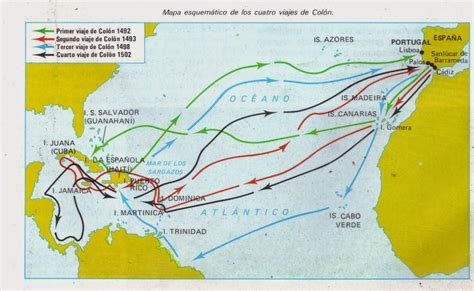 Mapa de las rutas de navegación en el siglo XVIII